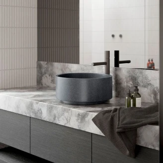 Bathco Servant Composite Rosario Svart Matt 42 cm